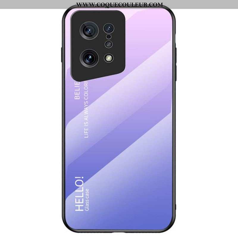 Coque Oppo Find X5 Verre Trempé Hello