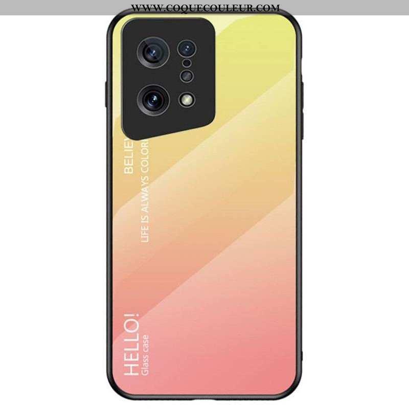 Coque Oppo Find X5 Verre Trempé Hello