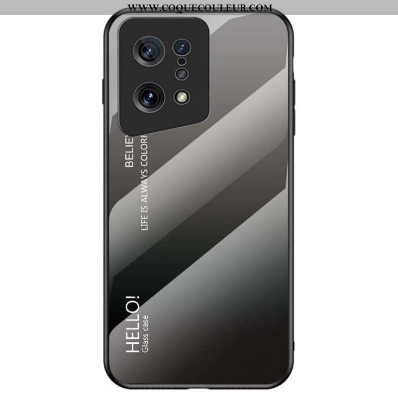 Coque Oppo Find X5 Verre Trempé Hello