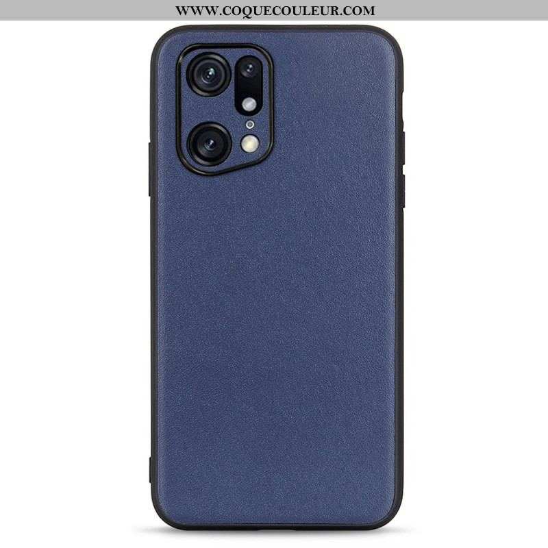 Coque Oppo Find X5 Pro Véritable Cuir