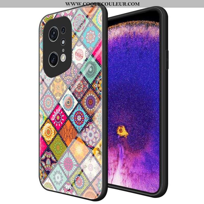 Coque Oppo Find X5 Pro Support Magnétique Patchwork