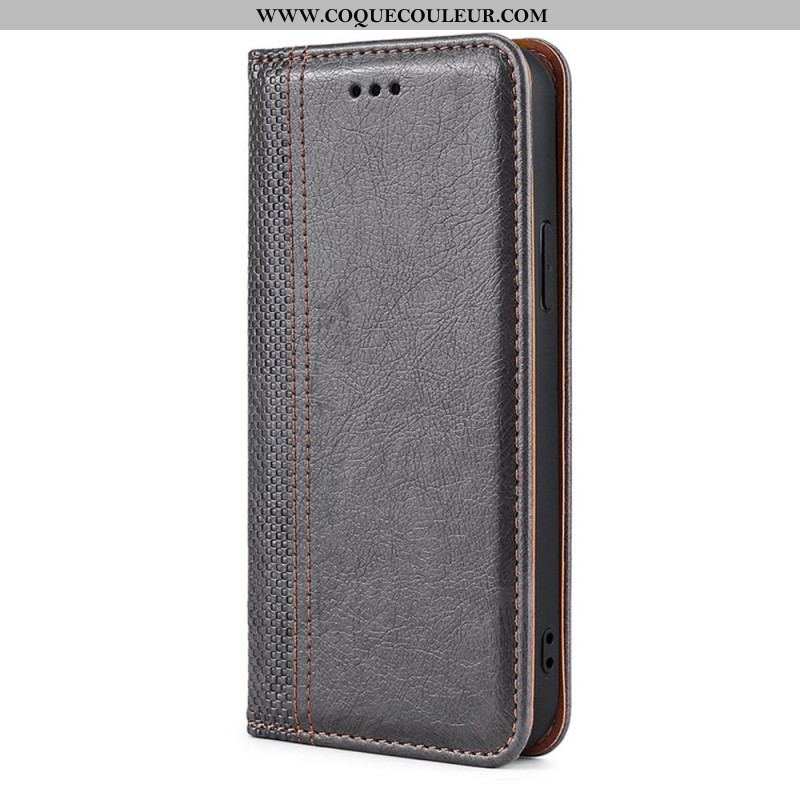 Flip Cover Oppo Find X5 Pro Effet Cuir Vintage