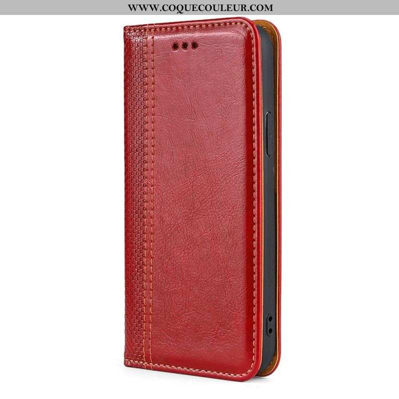 Flip Cover Oppo Find X5 Pro Effet Cuir Vintage