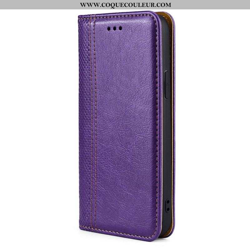 Flip Cover Oppo Find X5 Pro Effet Cuir Vintage