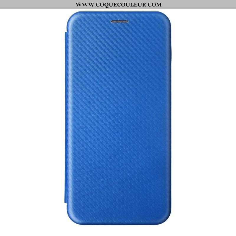 Flip Cover Oppo Find X5 Pro Texture Fibre Carbone