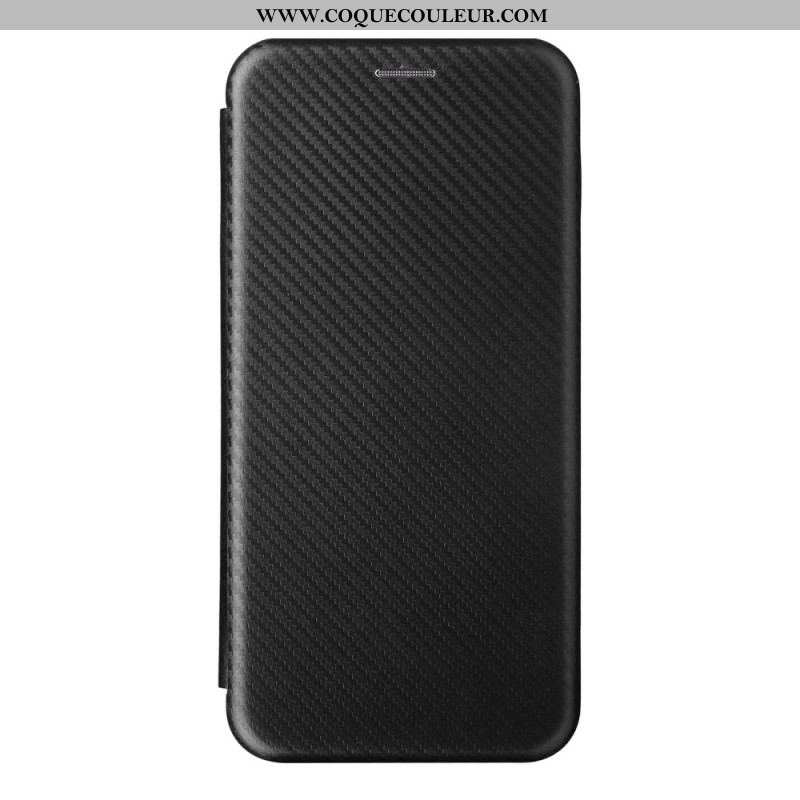Flip Cover Oppo Find X5 Pro Texture Fibre Carbone