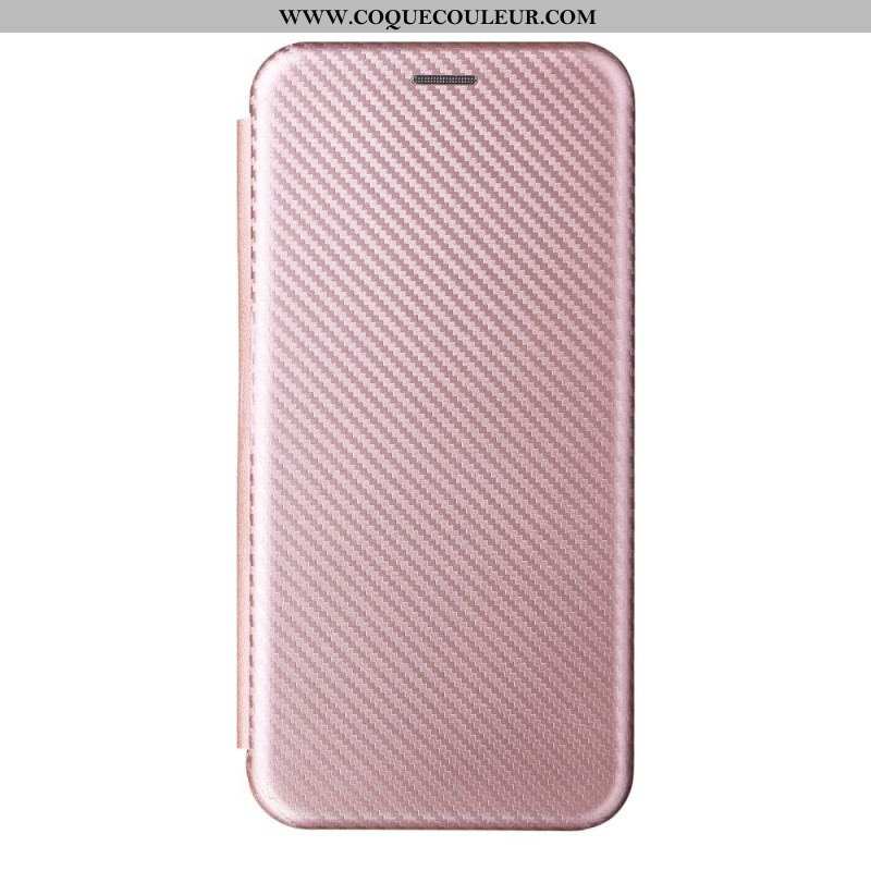 Flip Cover Oppo Find X5 Pro Texture Fibre Carbone