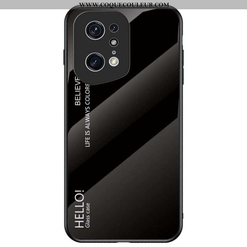 Coque Oppo Find X5 Pro Verre Trempé Hello