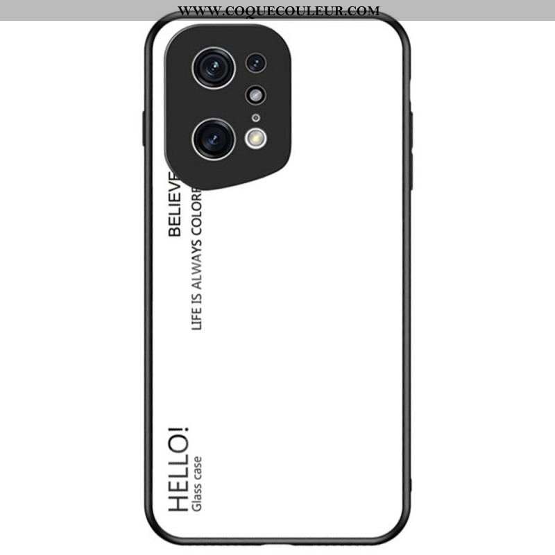 Coque Oppo Find X5 Pro Verre Trempé Hello