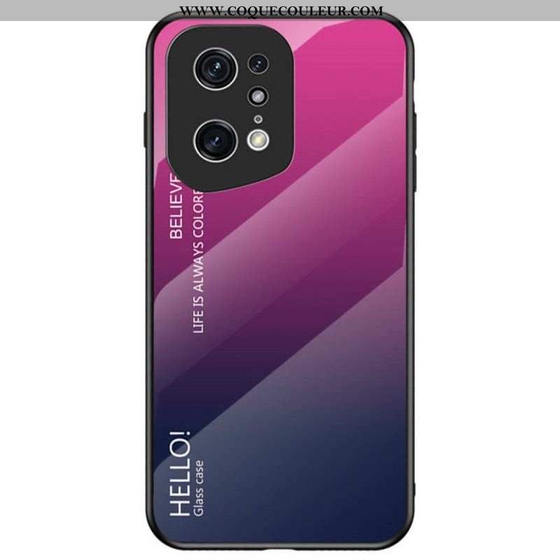 Coque Oppo Find X5 Pro Verre Trempé Hello