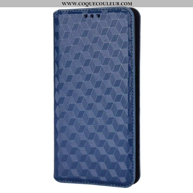 Flip Cover Oppo Find X5 Pro Effet Cuir Diamant 3D