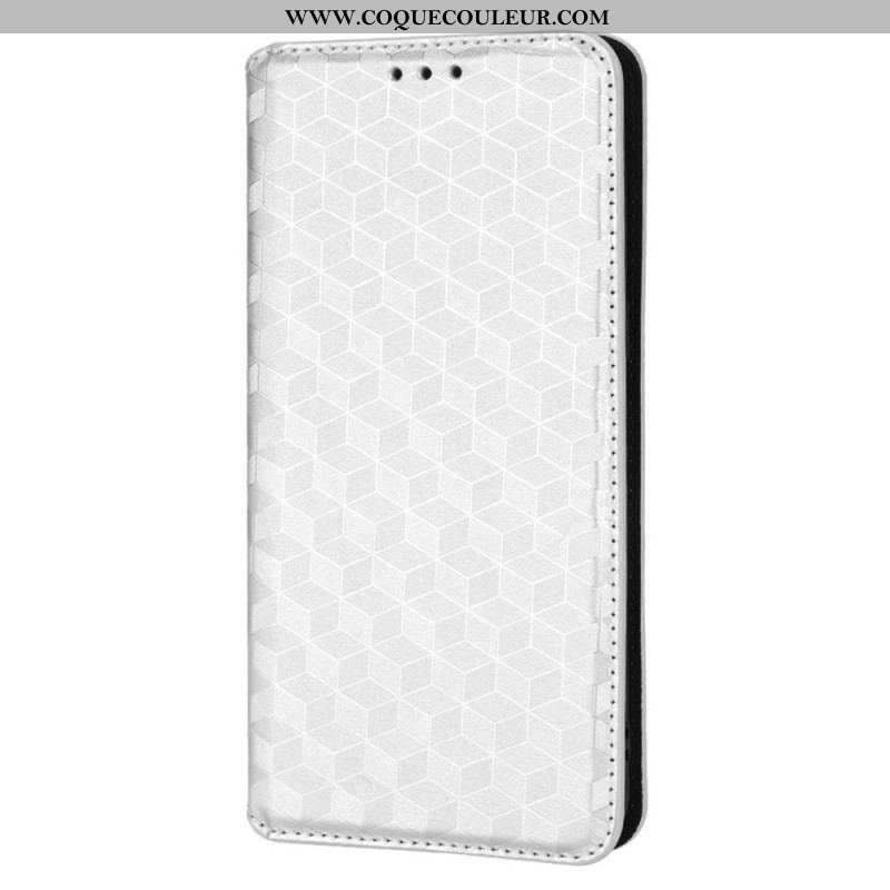 Flip Cover Oppo Find X5 Pro Effet Cuir Diamant 3D