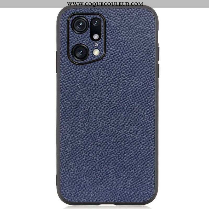 Coque Oppo Find X5 Pro Véritable Cuir Texturé