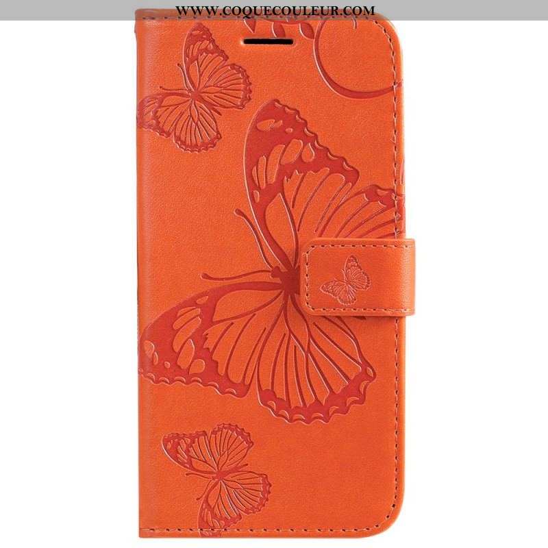 Housse Oppo Find X5 Pro Papillons Géants à Lanière
