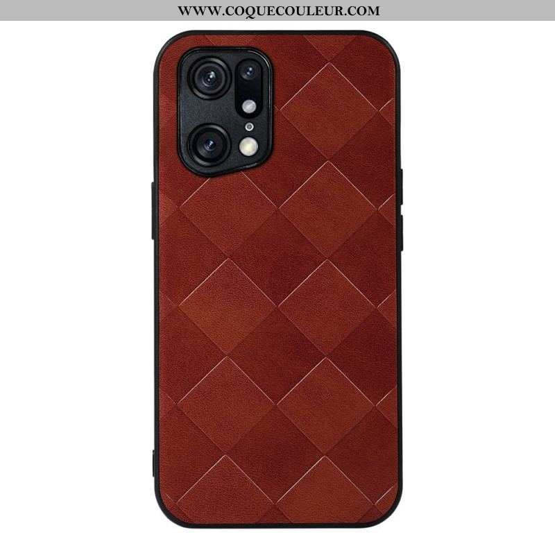 Coque Oppo Find X5 Pro Texture Tissée