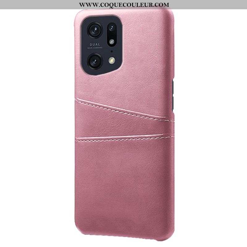 Coque Oppo Find X5 Effet Cuir Porte-Cartes