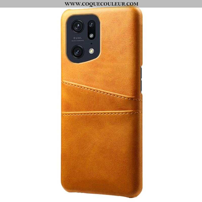 Coque Oppo Find X5 Effet Cuir Porte-Cartes