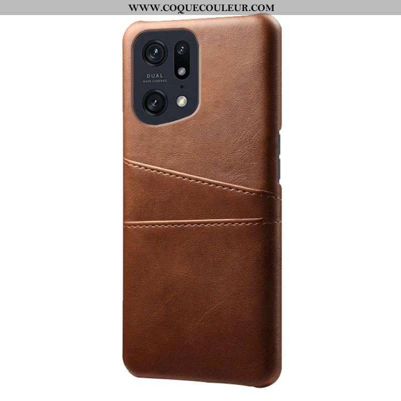 Coque Oppo Find X5 Effet Cuir Porte-Cartes