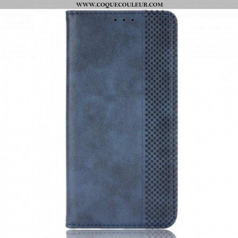 Flip Cover Oppo Reno 6 5G Effet Cuir Vintage Stylisé