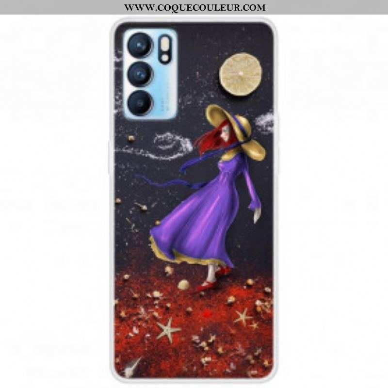 Coque Oppo Reno 6 5G Promenade de Jeune Fille