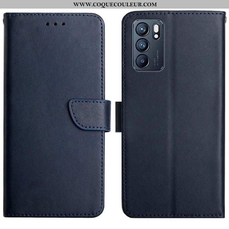 Housse Oppo Reno 6 5G Cuir Nappa Véritable