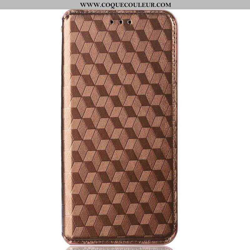 Flip Cover Oppo Reno 6 5G Effet Cuir Diamant 3D