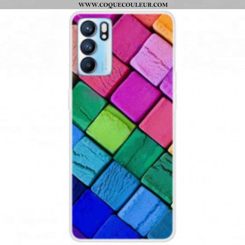 Coque Oppo Reno 6 5G Cubes Colorés