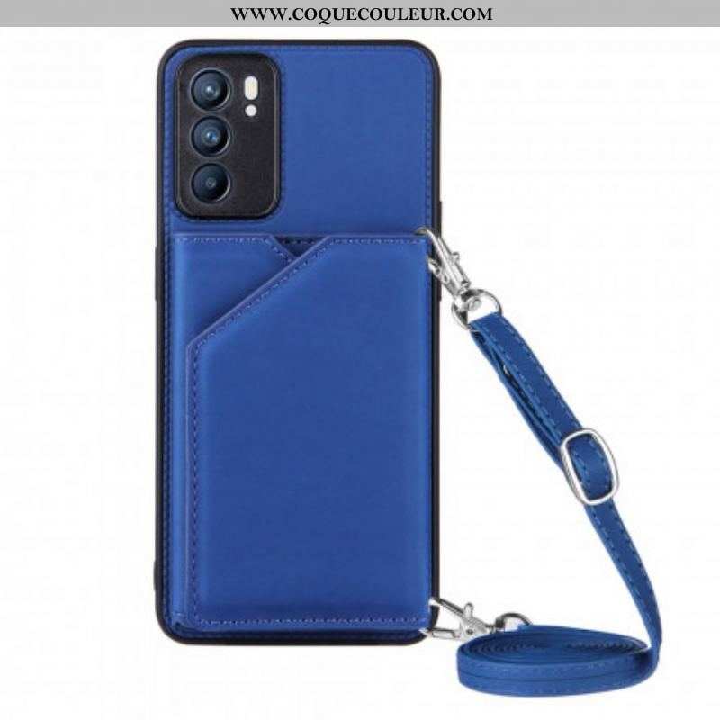 Coque Oppo Reno 6 5G Bandoulière Porte-cartes