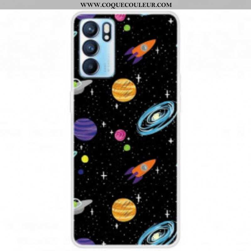 Coque Oppo Reno 6 5G Planète Galaxie