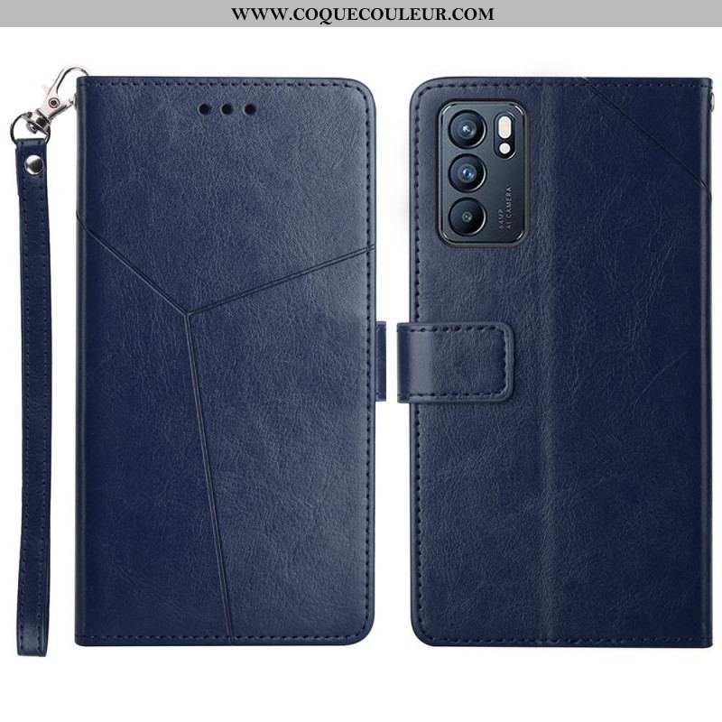 Housse Oppo Reno 6 5G Style Cuir Géo Y Design