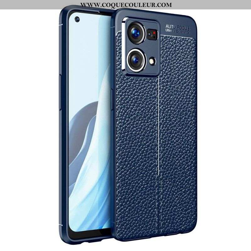 Coque Oppo Reno 7 Effet Cuir Litchi