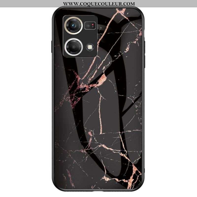 Coque Oppo Reno 7 Verre Trempé Marbre