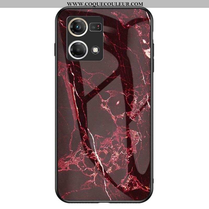 Coque Oppo Reno 7 Verre Trempé Marbre