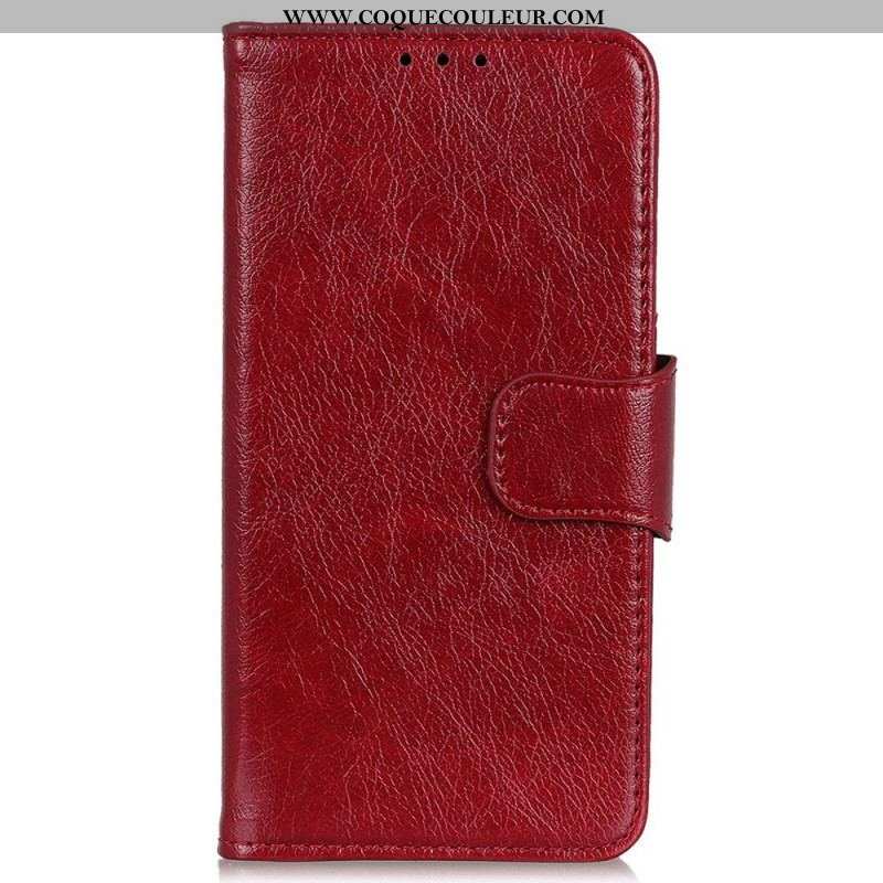 Housse Oppo Reno 7 Cuir Fendu Nappa