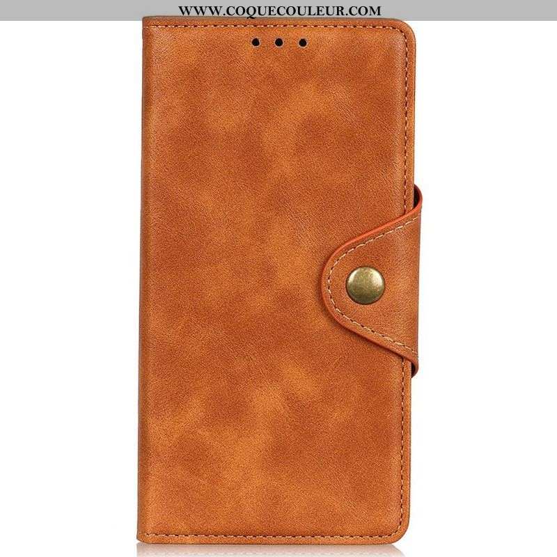 Housse Oppo Reno 7 Simili Cuir Bouton