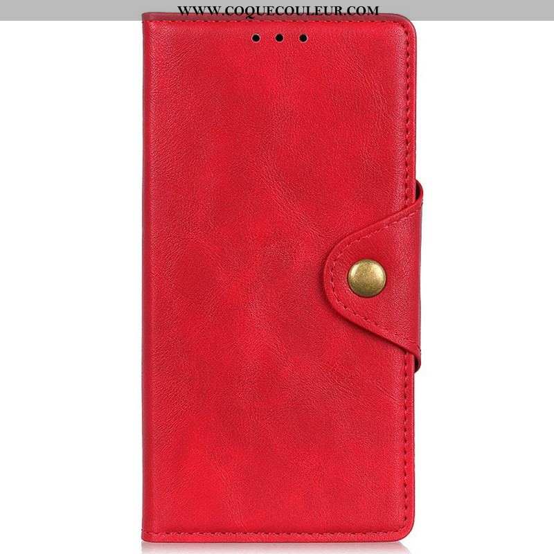 Housse Oppo Reno 7 Simili Cuir Bouton