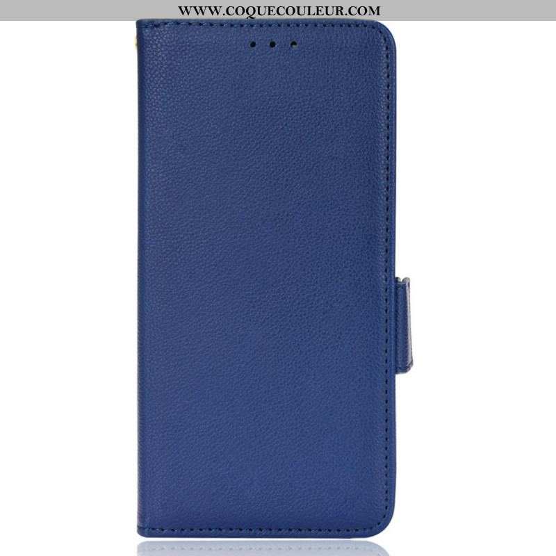 Housse Oppo Reno 7 Style Cuir Litchi Traditionnel