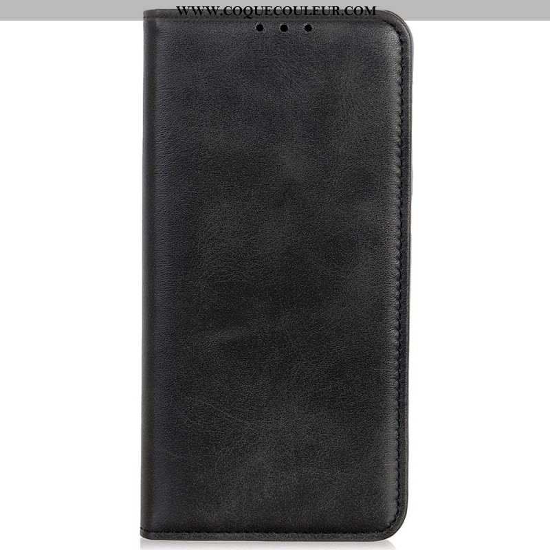 Housse Oppo Reno 7 Cuir Fendu Classique