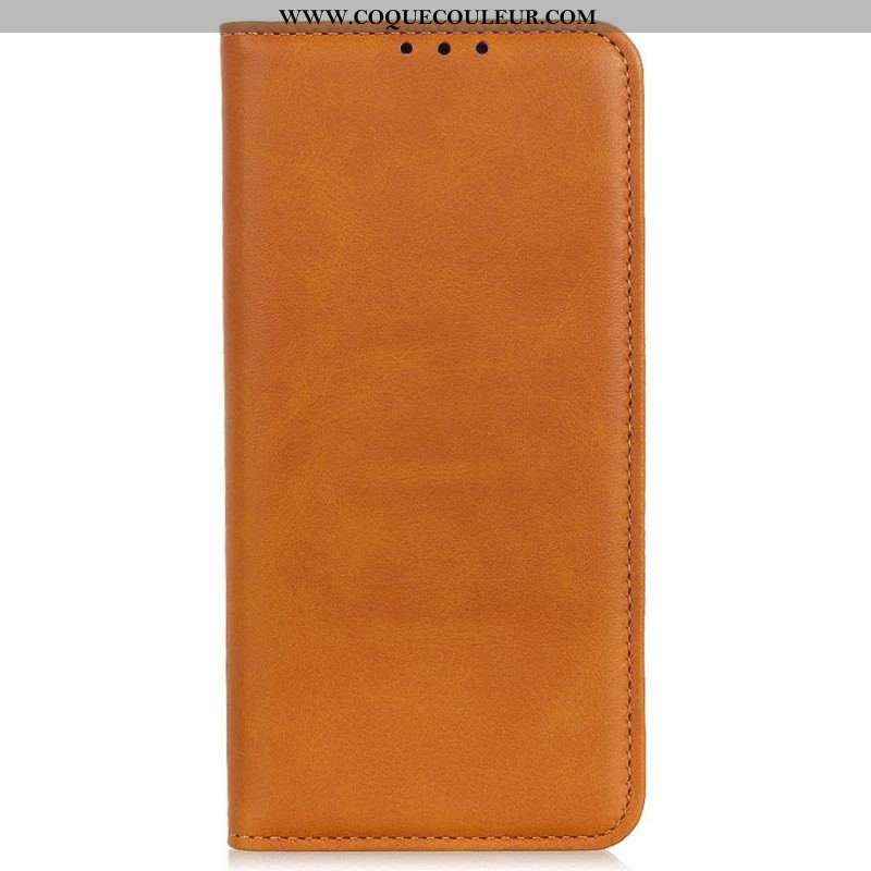 Housse Oppo Reno 7 Cuir Fendu Classique