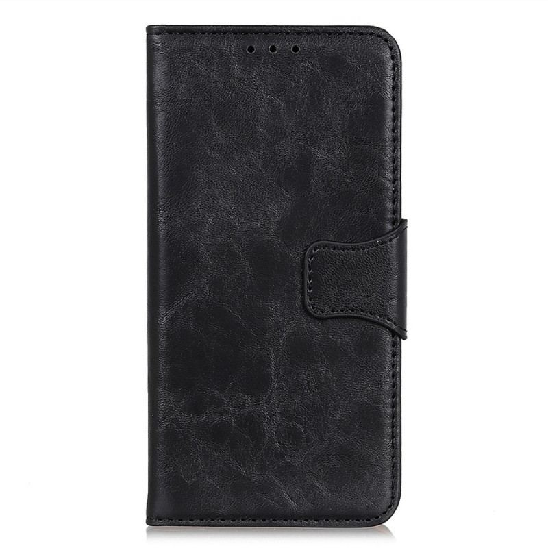 Housse Oppo Reno 7 Cuir Fendu Fermoir Réversible