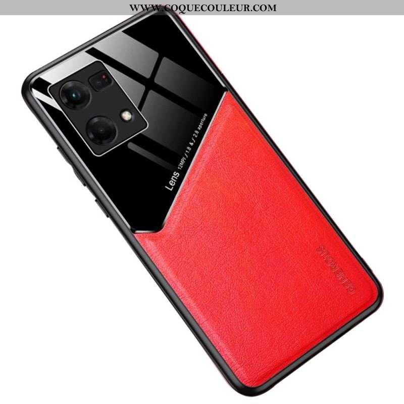 Coque Oppo Reno 7 Simili Cuir Haut de Gamme