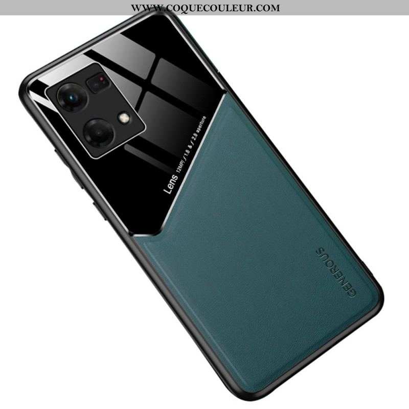 Coque Oppo Reno 7 Simili Cuir Haut de Gamme