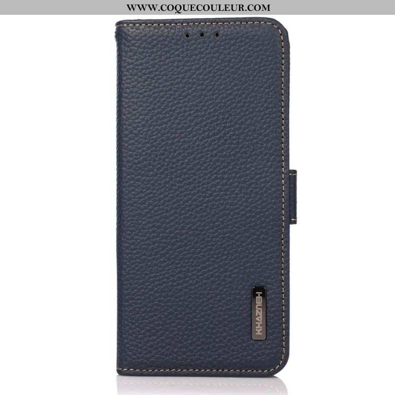 Housse Oppo Reno 7 Cuir Litchi KHAZNEH Protection RFID