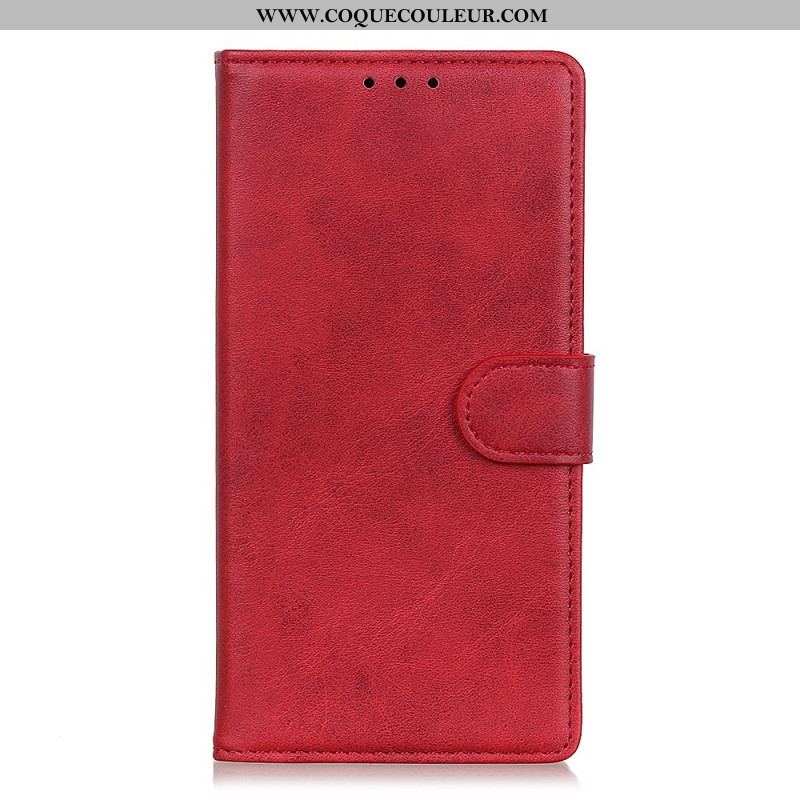 Housse Oppo Reno 8 Lite Style Cuir Mat