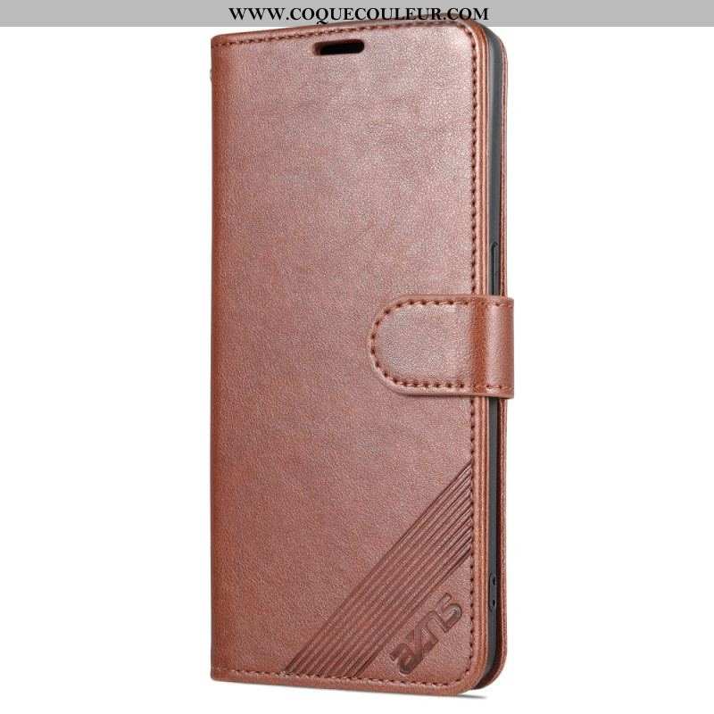 Housse Oppo Reno 8 Lite Style Cuir AZNS