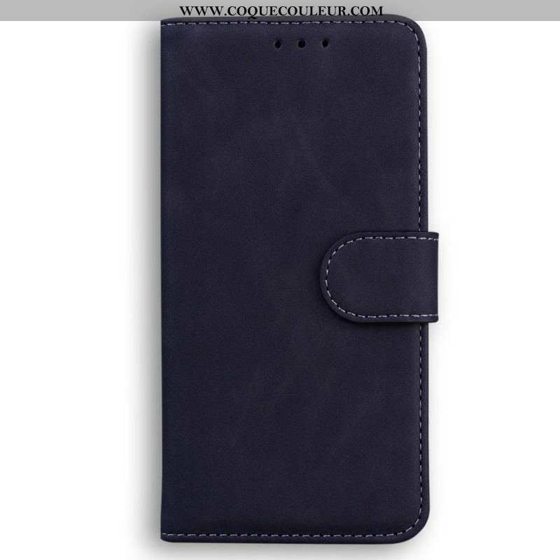 Housse Oppo Reno 8 Effet Cuir Couture