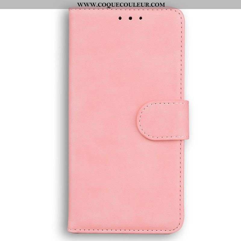 Housse Oppo Reno 8 Effet Cuir Couture