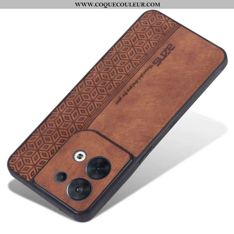 Coque Oppo Reno 8 Effet Cuir AZNS