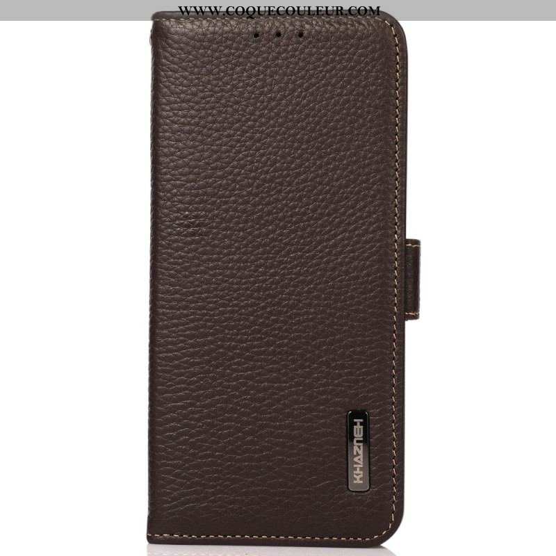 Housse Oppo Reno 8 Cuir Litchi KHAZNEH RFID