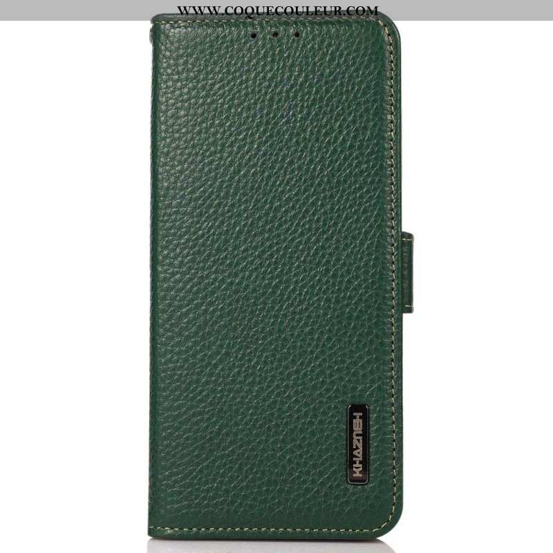 Housse Oppo Reno 8 Cuir Litchi KHAZNEH RFID